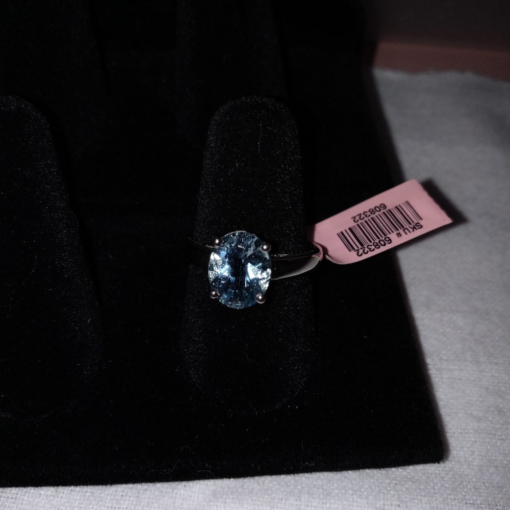 Genuine Sky Blue Topaz ring